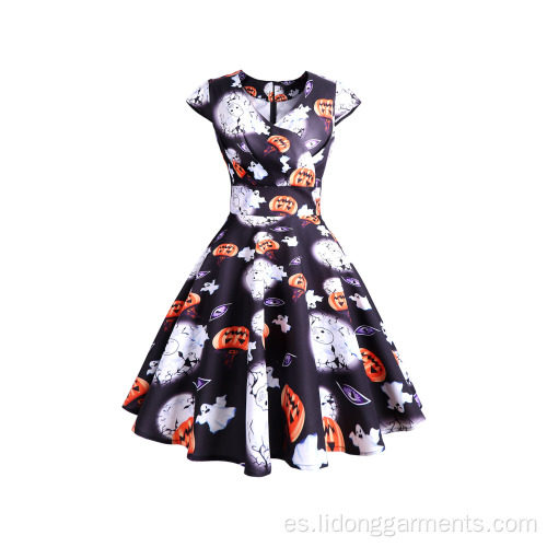 Vestido vintage de Halloween Spider Spider Women's Euro & American Retro